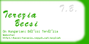 terezia becsi business card